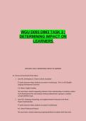 WGU D093 DIM3 TASK 3 &vert; DETERMINING IMPACT ON LEARNERS  &vert; WITH VERIFIED SOLUTIONS &vert; UPDATED 2026