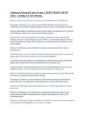 Alabama Personal Lines Exam &vert;&vert; QUESTIONS WITH 100&percnt; CORRECT ANSWERS&period;
