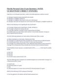Florida Personal Lines Exam Questions &vert;&vert; WITH GUARANTEED CORRECT ANSWERS&period;