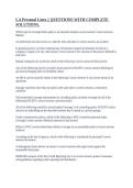 LA Personal Lines &vert;&vert; QUESTIONS WITH COMPLETE SOLUTIONS&period;