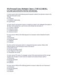 MA Personal Lines Multiple Choice &vert;&vert; TOP-SCORING EXAM QUESTIONS WITH ANSWERS&period;