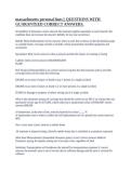 massachusetts personal lines &vert;&vert; QUESTIONS WITH GUARANTEED CORRECT ANSWERS&period;