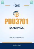 PDU3701 EXAM PACK 2026 - DISTINCTION