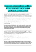 State Farm Estimatics Exam ACTUAL EXAM 2026&sol;2027&colon; 100&percnt; Verified Questions & Correct Answers