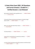 IL State Police Exam 2026 &vert; All Questions and Correct Answers &vert; Graded A&plus; &vert; Verified Answers &vert; Just Released