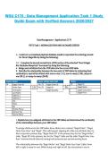 C170 Data Management Applications Task 1 Study Guide &ndash; Western Governors University &lpar;WGU&rpar; 2026&sol;2027 with Exam Questions and Verified Answers