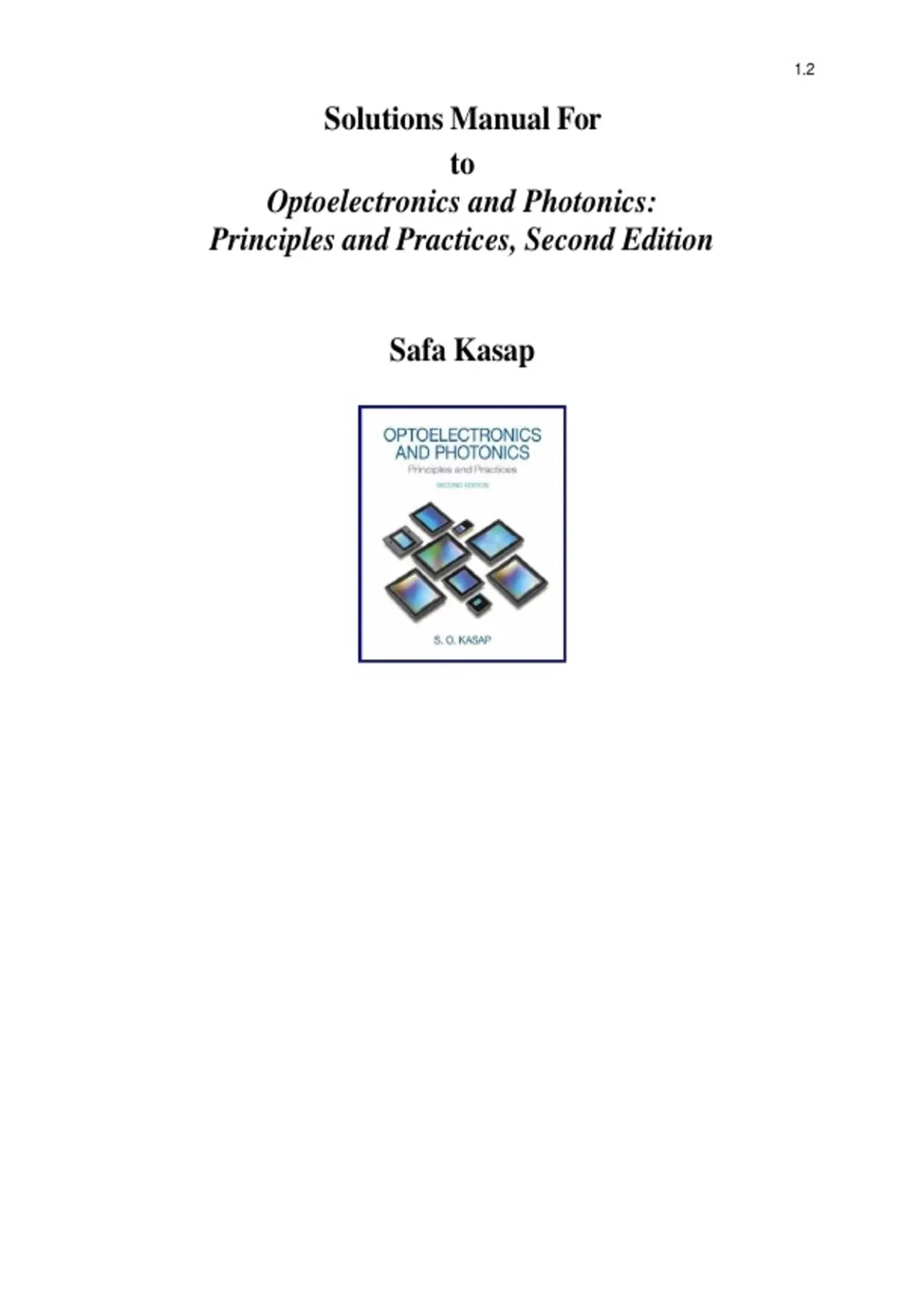 Optoelectronics and Photonics: Principles and Practices – 2nd Edition ...