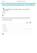 C170 Data Management Applications Pre-Assessment Exam Study Guide &ndash; Western Governors University &lpar;WGU&rpar; 2026&sol;2027 with Questions and Correct Answers