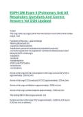 EXPH 386 Exam 5 &lpar;Pulmonary Set&rpar; All Respiratory Questions And Correct Answers Vol 226 Updated