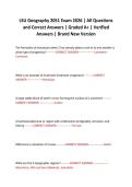 LSU Geography 2051 Exam 2026 &vert; All Questions and Correct Answers &vert; Graded A&plus; &vert; Verified Answers &vert; Brand New Version
