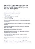 EXPH 386 Final Exam Questions And Correct Set Of Answers&vert; Verified And Passed&vert; 2026 Update  