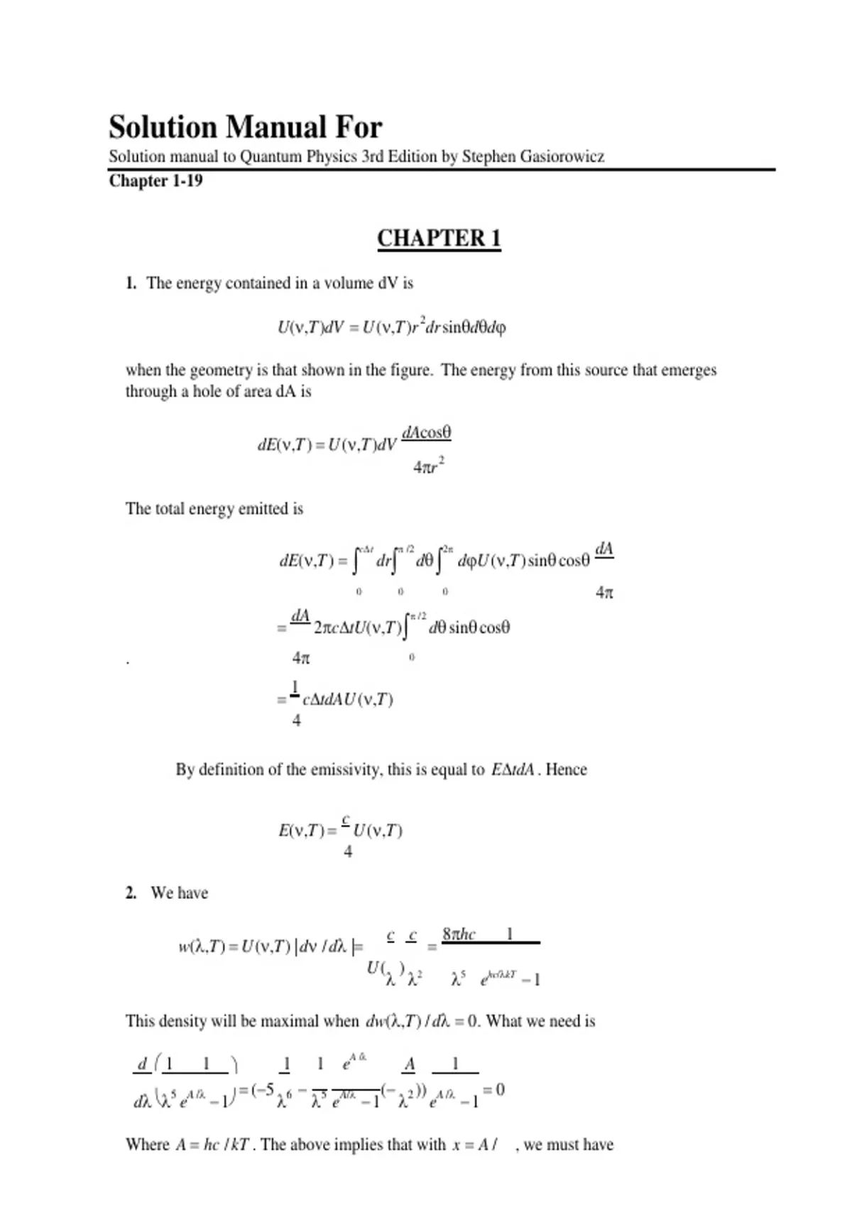 Quantum Physics – 3rd Edition by Stephen Gasiorowicz | Complete ...