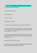 Nur 211 Questions with Accurate Answers