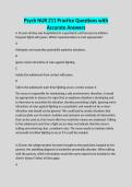 Psych NUR 211 Practice Questions with Accurate Answers