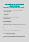 FINAL EXAM NUR 211 QUESTIONS WITH ACCURATE ANSWERS