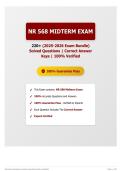 NR 568 Midterm Exam 220&plus; &lpar;2025-2026 Exam Bundle&rpar; &ndash; Solved Questions &vert; Correct Answer Keys &vert; 100&percnt; Verified