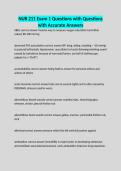 NUR 211 Exam 1 Questions with Questions with Accurate Answers