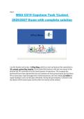 C219 WGU Capstone Task 1 &ndash; Western Governors University &lpar;WGU&rpar; 2026&sol;2027 Exam with Complete Solutions
