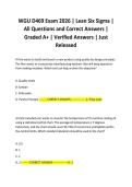 WGU D469 Exam 2026 &vert; Lean Six Sigma &vert; All Questions and Correct Answers &vert; Graded A&plus; &vert; Verified Answers &vert; Just Released
