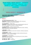 EXAM NIHSS&colon; NIHSS GROUP C - PATIENTS 1-6&comma; &lpar;LATEST 2026&sol;2027 UPDATE&rpar; &vert; Q&sol;A &vert; GRADE A&vert; 100&percnt; CORRECT &lpar;VERIFIED ANSWERS&rpar;  