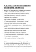 NURS 612 KEY CONCEPTS STUDY SHEET FOR EXAM 2 VERIFIED ANSWERS 2026