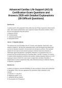 Advanced Cardiac Life Support &lpar;ACLS&rpar; 2026 Certification  &vert; Complete Exam &vert; A&plus; Graded Answers &  Explanations &vert; 100&percnt; guaranteed &vert; Latest 2026