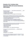 Genetics CH&period; 5 Achieve Quiz Questions With All Correct Solutions&vert; 2026 Update