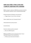NURS 6645 WEEK 11 FINAL EXAM 2026 COMPLETE QUESTIONS WITH ANSWERS