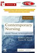 TEST BANK FOR CONTEMPORARY NURSING&colon; ISSUES&comma; TRENDS&comma; & MANAGEMENT&comma; 9TH EDITION BY BARBARA CHERRY AND SUSAN R&period; JACOB ALL CHAPTERS COVERED QUESTIONS AND ANSWERS GRADED A&plus; LATEST UPDATE&period;