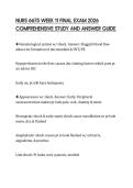NURS 6675 WEEK 11 FINAL EXAM 2026 COMPREHENSIVE STUDY AND ANSWER GUIDE
