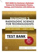 Test Bank for Bushong&rsquo;s Radiologic Science for Technologists 13th Edition by Stewart C&period; Bushong & Elizabeth Shields &ndash; Complete Chapters 1&ndash;40 &vert; Verified Exam Prep &vert; INSTANT PDF DOWNLOAD &lpar;2026&rpar;