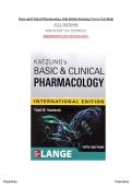 Test Bank- Katzung's Basic and Clinical Pharmacology&comma; 16th Edition &lpar;Todd W&period; Vanderah&comma; 2023&rpar; &vert; All Chapters&period;