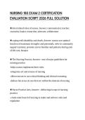 NURSING 185 EXAM 2 CERTIFICATION EVALUATION SCRIPT 2026 FULL SOLUTION