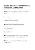NURSING 185 EXAM 2 COMPREHENSIVE TEST PAPER 2026 SOLUTIONS VERIFIED