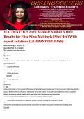WALDEN COUN 6215  Week 4&colon; Module 2 Quiz Results for Elise Silva-Mattingly &lpar;She&sol;Her&rpar; With expert solutions &lpar;GUARANTEED PASS