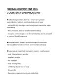 NURSING ASSISTANT CNA 2026 COMPETENCY EVALUATION EXAM