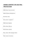 NURSING ASSISTANT CNA 2026 FINAL PRACTICE EXAM