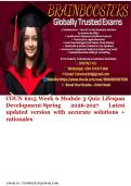 COUN 6215 Week 6 Module 3 Quiz Lifespan Development-Spring 2026-2027 Latest updated version with accurate solutions &plus; rationales 