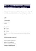 Bio 109 - Final Exam Review questions with complete solutions 2025&sol;2026