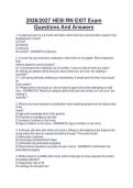 2026&sol;2027 HESI RN EXIT Exam  Questions And Answers 