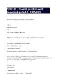 NCM109 &ndash; FINALS questions well answered graded A&plus; 2025&sol;2026