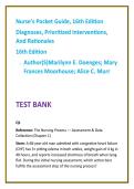 Nurse&rsquo;s Pocket Guide 16th Edition Nursing Test Bank 2026 &vert; Nursing Diagnoses&comma; Care Plans&comma; NCLEX-Style Questions