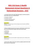 NSG 316 Exam 2 &ndash; Health Assessment &lpar;Latest 2026 &sol; 2027&rpar; &ndash; Actual Questions & Rationalized Answers &ndash; GCU