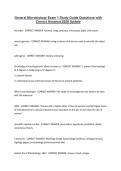 General Microbiology Exam 1 Study Guide Questions with Correct Answers 2026 Update