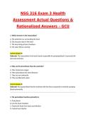 NSG 316 Exam 3 &ndash; Health Assessment &lpar;Latest 2026 &sol; 2027&rpar; &ndash; Actual Questions & Rationalized Answers &ndash; GCU