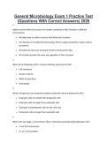General Microbiology Exam 1 Practice Test &lpar;Questions With Correct Answers&rpar; 2026