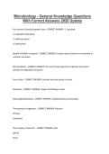 Microbiology - General Knowledge Questions With Correct Answers 2026 Update