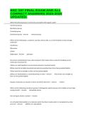 BSC 197 FINAL EXAM AND ALL CORRECT ANSWERS 2025-2026 UPDATED&period;