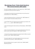 Microbiology Exam 1 Study Guide Questions With Correct Answers 2026 Update