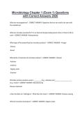 Microbiology Chapter 1 &lpar;Exam 1&rpar; Questions with Correct Answers 2026